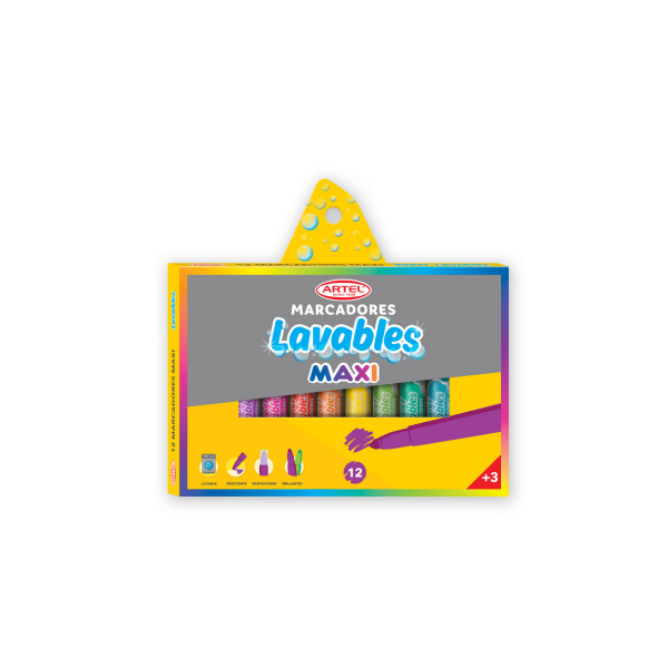 Plumón Jumbo Artel Lavable 12 Colores - Imagen 3