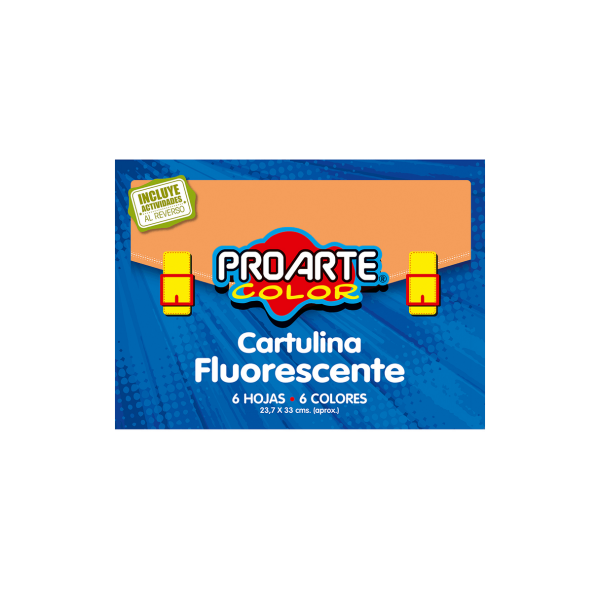 Carpeta Cartulina Fluorescente Proarte Cartulina Fluorescente
