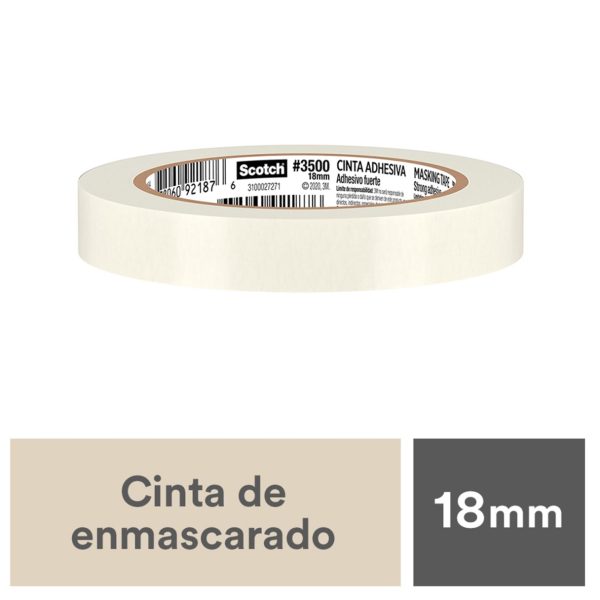 Cinta Masking Scotch 18 mm X 40 M Beige - Imagen 2