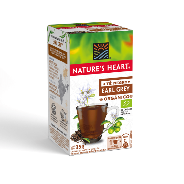 Té Nature´s Heart Earl Grey Orgánico 20 Bolsitas