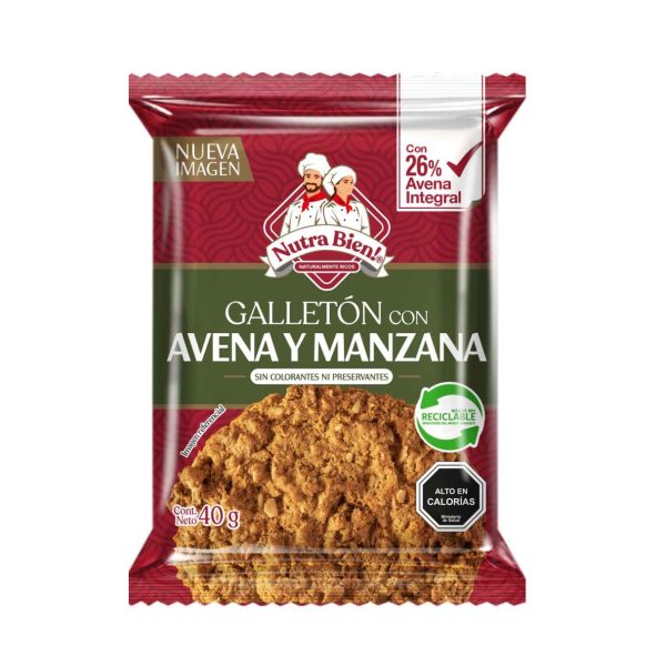 Galletón Nutra Bien Avena y Manzana 40 g
