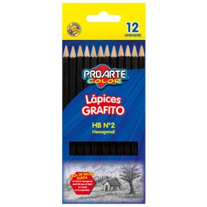 Lápiz Grafito Poarte Hexagonal N° 2 HB Caja de 12 Unidades