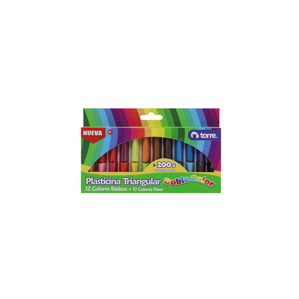 Plasticina Torre Doble Color Fluor 24 Colores