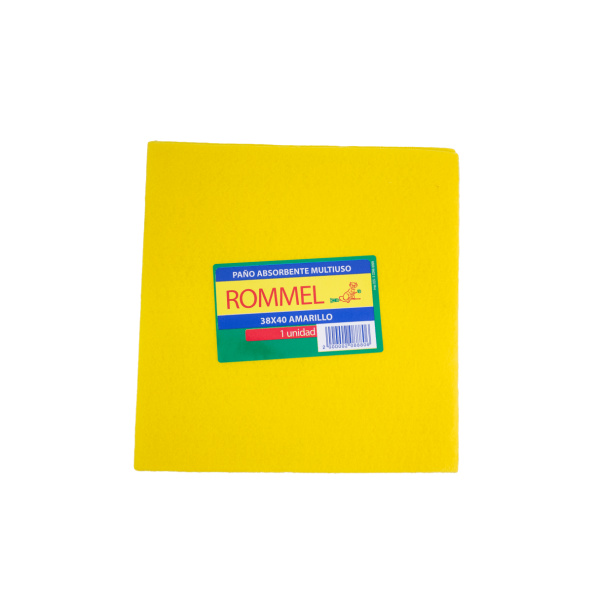 Paño Absorbente Rommel Multiuso Amarillo 40X38 cm