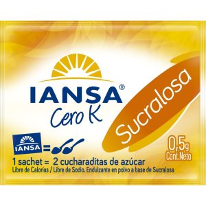 Endulzante en Polvo Iansa Cero K Sucralosa 0.5 g 2000 Sachet