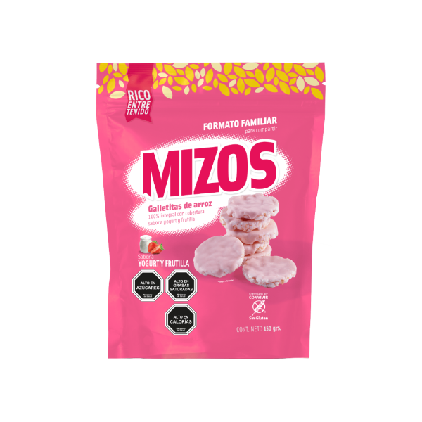 Galletas de Arroz Mizos con Yogurt Frutilla 150 G