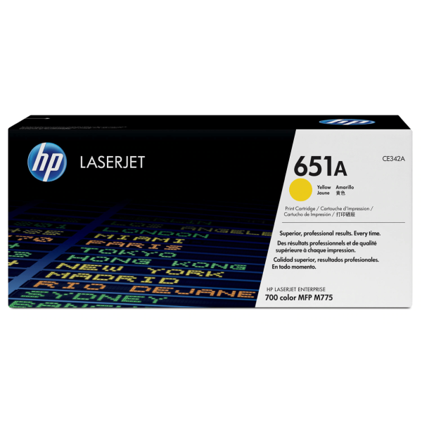 Tóner HP 651A Amarillo LaserJet Original