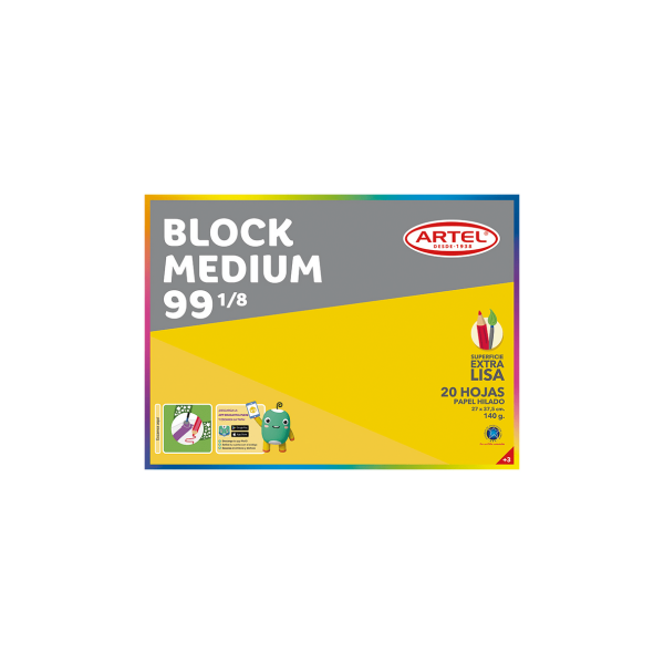 Block de Dibujo Artel 99 1/8 Medium 20 Hojas