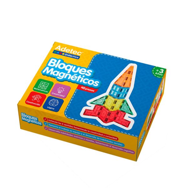 Bloques Magnéticos Adetec 40 Piezas