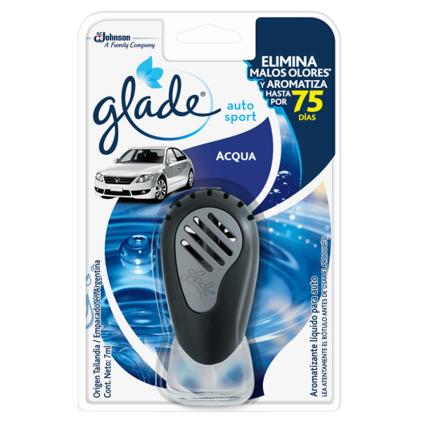 Desodorante Ambiental Glade Auto Sport Aparato Acqua 7 ml