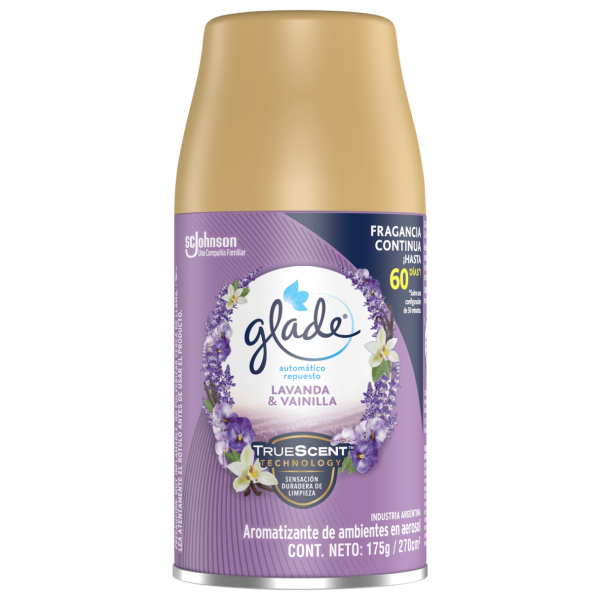 Repuesto Desodorante Ambiental Glade Automático Lavanda y Vainilla 270 ml