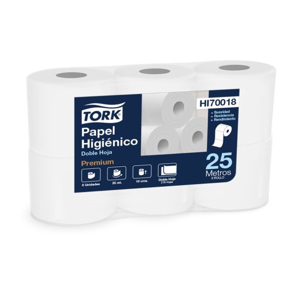 Papel Higiénico Tork Premium Doble Hoja 6 Rollos 25 m