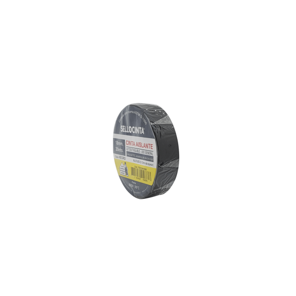 Cinta Aislante de Electricidad Sellocinta 18 mm 20 m Negro