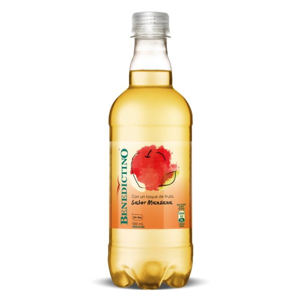 Agua Saborizada Benedictino Manzana Botella 500 ml