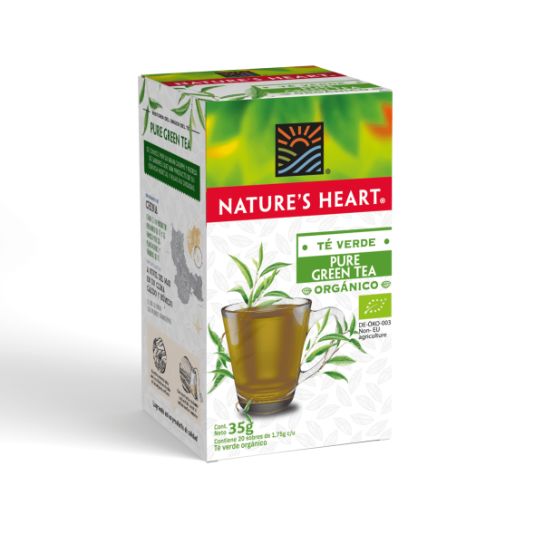 Té Verde Nature´s Heart Puro Orgánico 20 Bolsitas