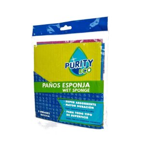 Paño Absorbente Secowash Esponja 18×20 cm Paquete de 3 Unidades