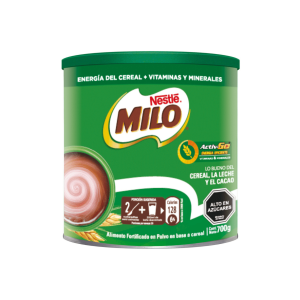 Saborizante para Leche Milo Tradicional con Activ-Go Polvo Tarro 700 Grs.
