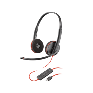 Auriculares Estéreo USB-C Poly Blackwire 3220 + Adaptador+ USB C/A