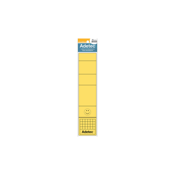 Lomo Archivador Adetec Adhesivo Ancho Amarillo 10