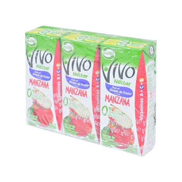 Jugo Natural Vivo Manzana 190 ml 3 Unidades