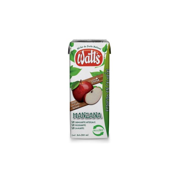 Jugo Natural Watts Manzana Pack 6 Unidades