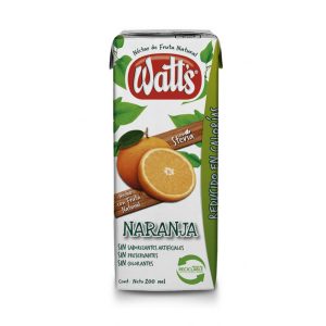 Jugo Natural Watts Naranja Pack 6 Unidades