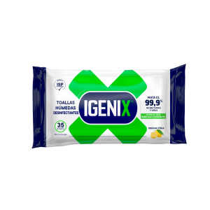 Toallas Desinfectantes Igenix Frescura Cítrica de 35 Unidades