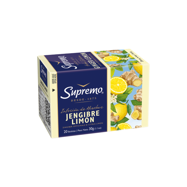 Hierbas Supremo Jengibre Limón 20 Bolsitas