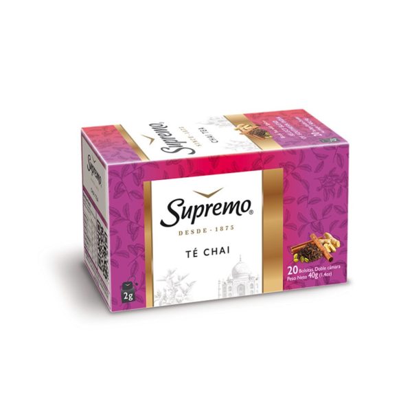 Té Negro Supremo Chai con Especias 20 Bolsitas