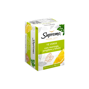 Té Verde Supremo Moringa, Jengibre y Limón 20 Bolsitas