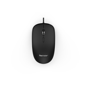Mouse Tecmaster con Cable Optico USB Negro