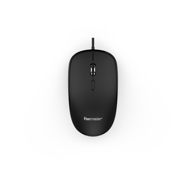 Mouse Tecmaster con Cable Optico USB Negro