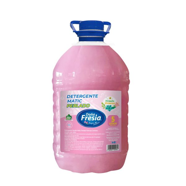 Detergente Líquido Doña Fresia Perlado Rosado 5 L