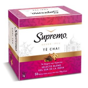 Té Negro Supremo Chai con Especias 50 Bolsitas