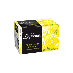 Té Negro Supremo Ceylán Aromatizado Limón 20 Bolsitas