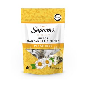 Hierbas Supremo Pirámide Manzanilla Menta 10 Bolsitas