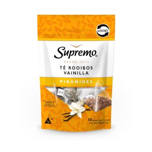 Hierbas Supremo Rooibos Pirámide Vainilla 10 Bolsitas