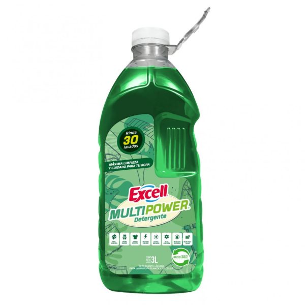 Detergente Lí­quido Excell para Ropa Multipower 3 L