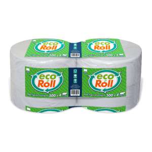 Papel Higiénico Ecoroll Hoja Simple 4 Rollos 500 m