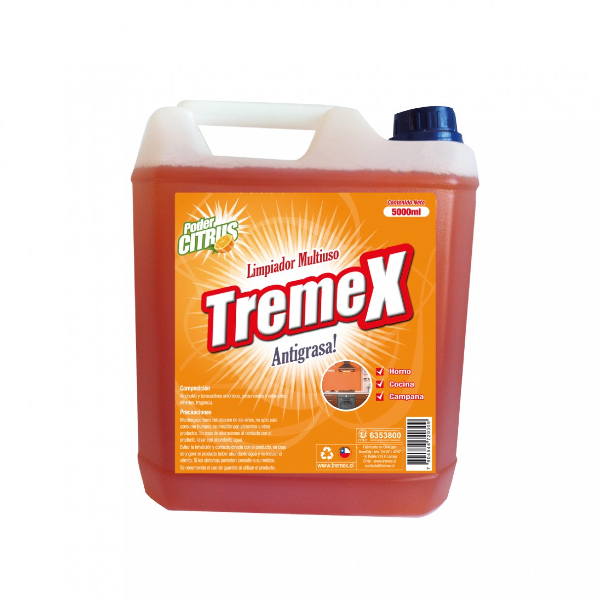 Limpiador Anti Grasa Tremex Naranja 5 L
