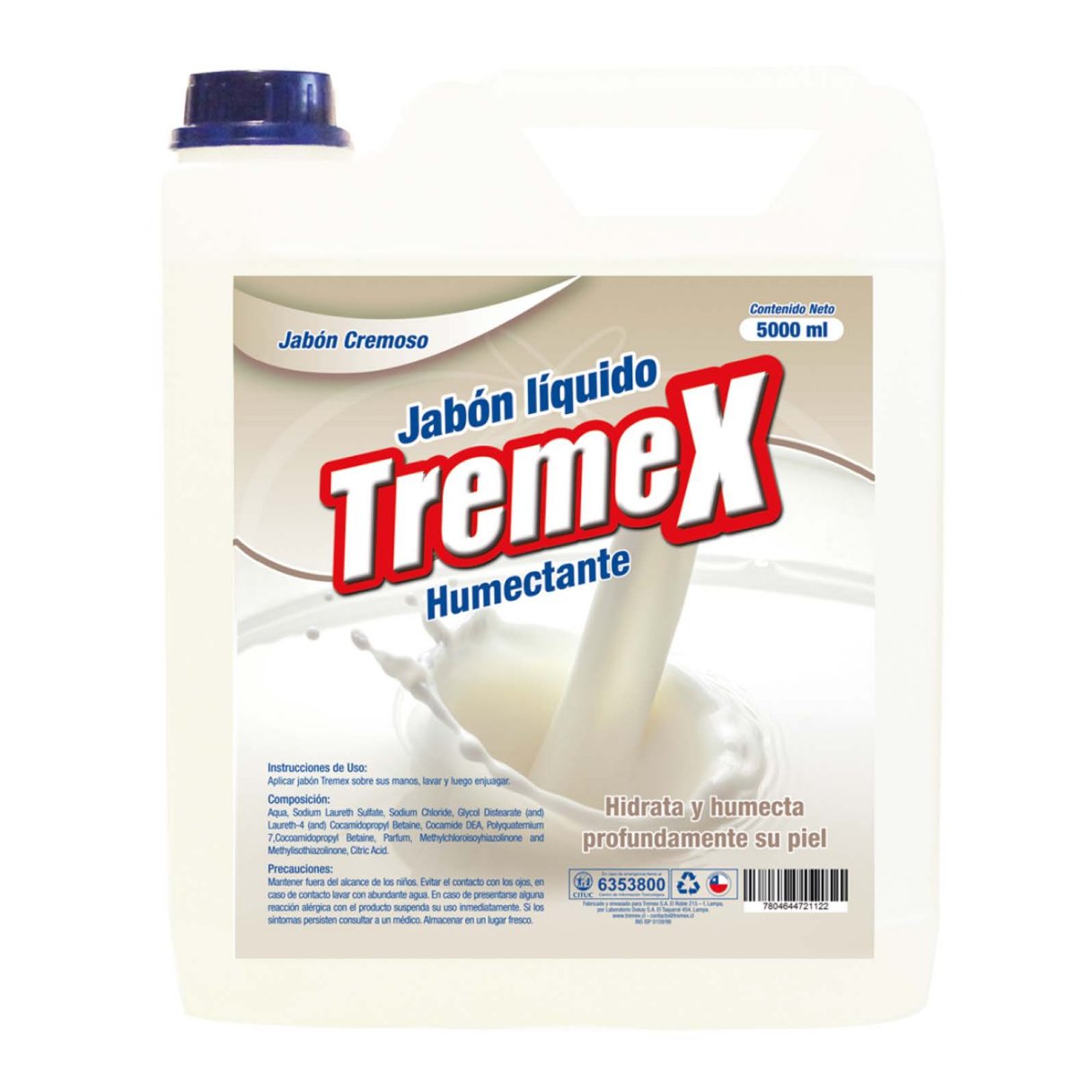 Jabón Líquido Tremex Cremoso Humectante 5 L