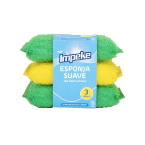 Esponja Plástica Impeke Suave 3 Unidades