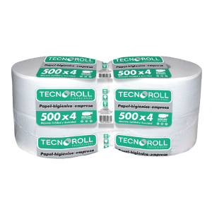 Papel Higiénico Tecnoroll Hoja Simple 4 Rollos 500 m