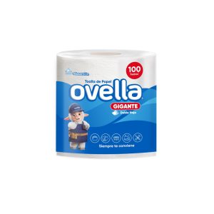 Toalla de Papel Ovella 1 Rollo 100 m Doble Hoja