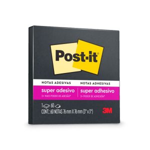 Notas Adhesivas 3M Post-It Super Sticky Negro 76×76 60 Hjs.