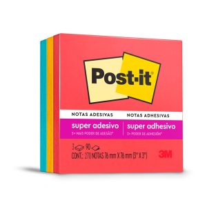 Notas Adhesivas 3M Post-It Super Sticky 3 Colores 76x