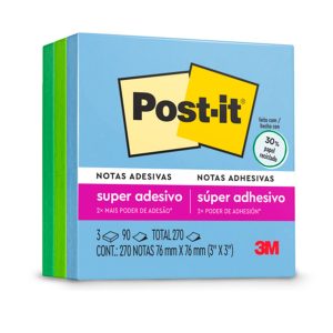 Notas Adhesivas 3M Post-It 3 Colores 76×76 mm 270 Hjs.