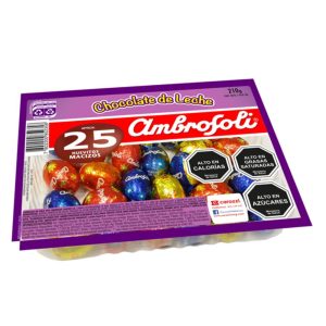 HUEVOS DE CHOCOLATE MACIZOS N1 210 GR AMBROSOLI