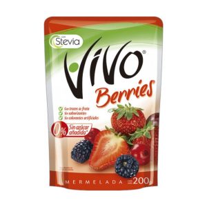 MERMELADA SIN AZUCAR VIVO  BERRIES BOLSA 200 GR