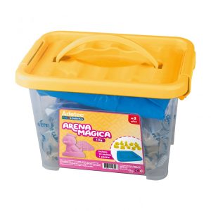 Arena Mágica Adetec Color Rosado 1 KG + 10 Moldes y